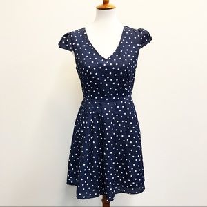 Mimi Chica Navy Polka Dot Dress
